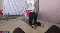 slutty stepmom gets fucked doing yoga