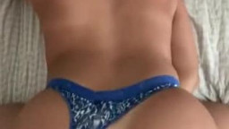 Hard fuck and cum inside my 18 year old girlfriend with her thong on