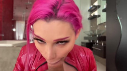 Lily Lou - Big Titty Bimbo In Latex Worships My Cock